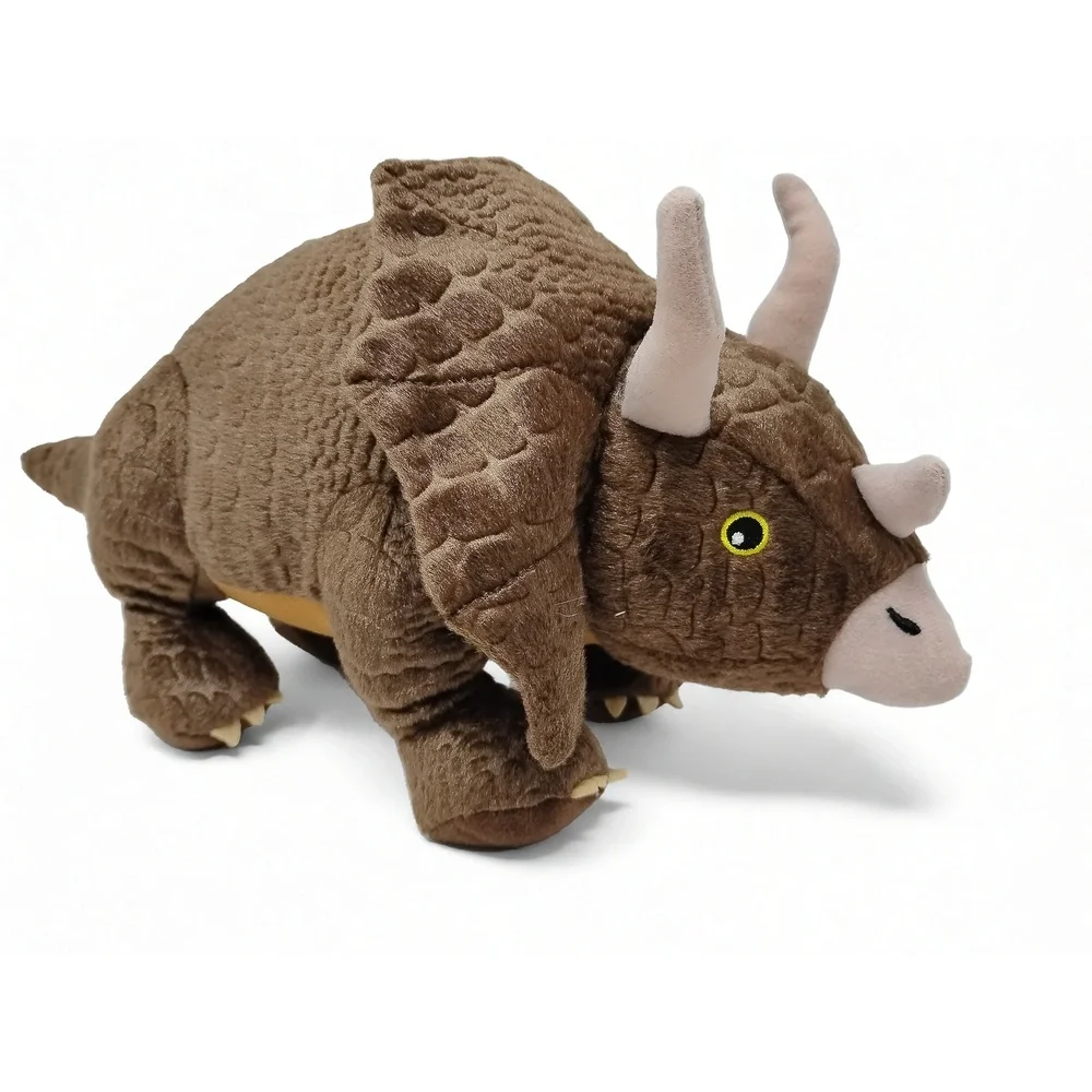 Kohl's Cares Triceratops Dinosaur Plush Stuffed Animal 13 Inch Soft Toy Brown